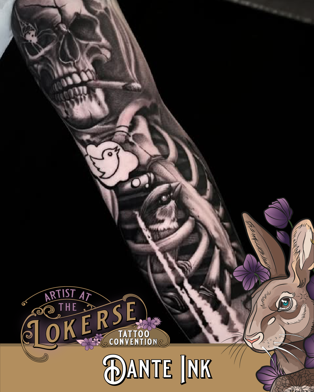 Dante Ink Tattoo komt naar de Lokerse Tattoo Conventie