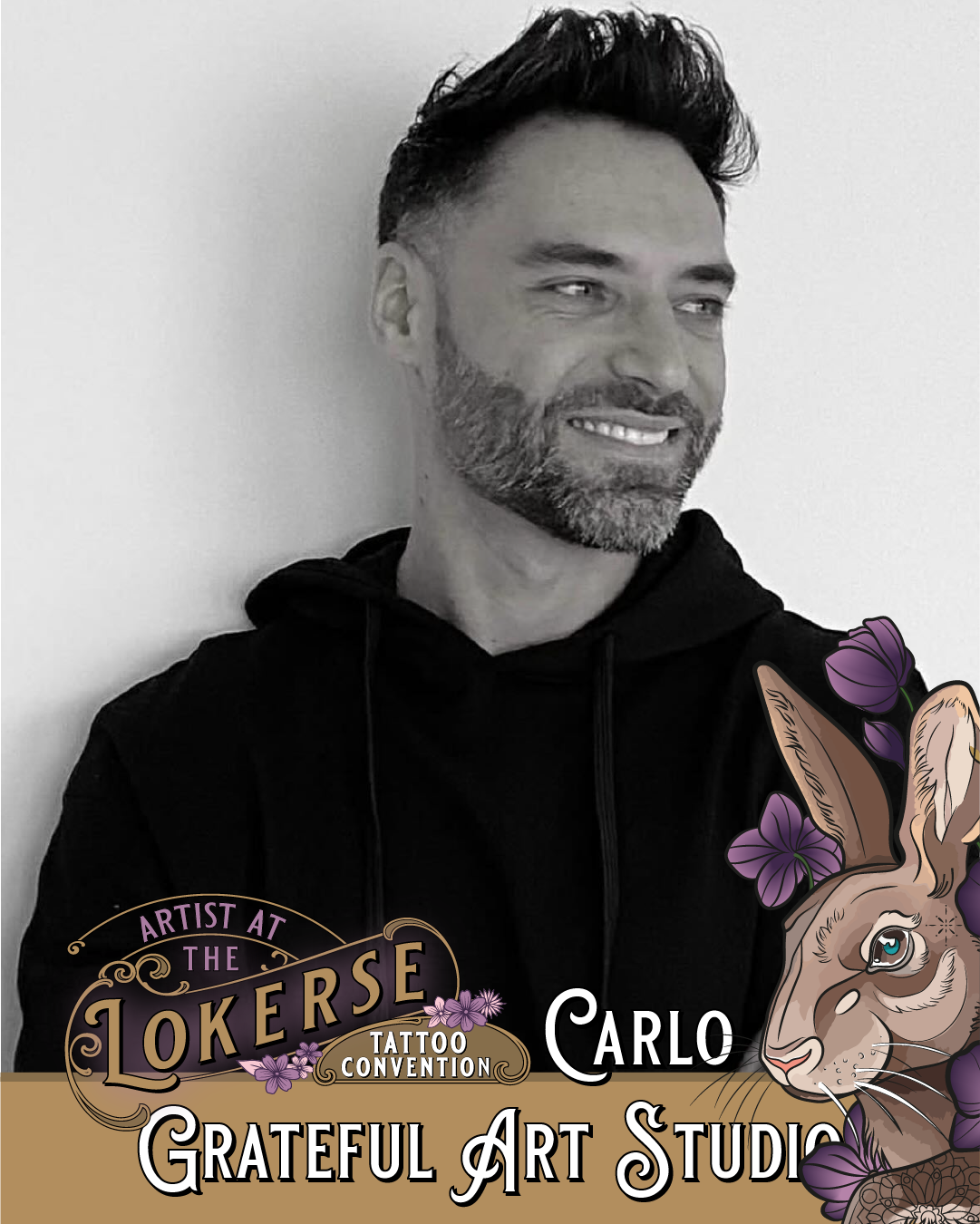 Carlo Fineline van Grateful Art Studio komt naar de Lokerse Tattoo Conventie