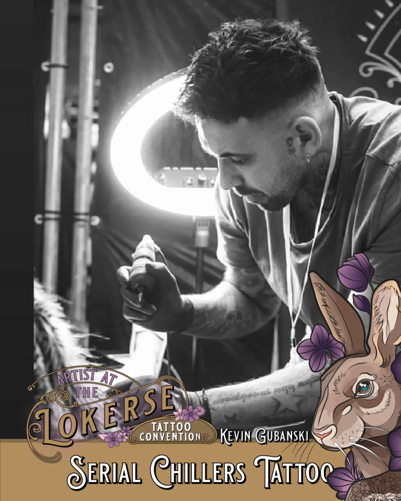 Kevin Gubanski komt naar de Lokerse Tattoo Conventie